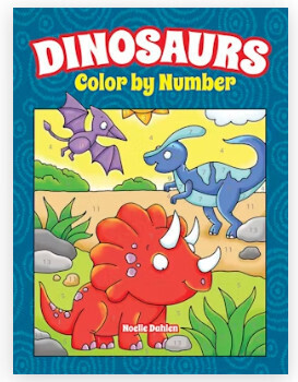DINOSAURS COLOR BY NUMBER BOOK