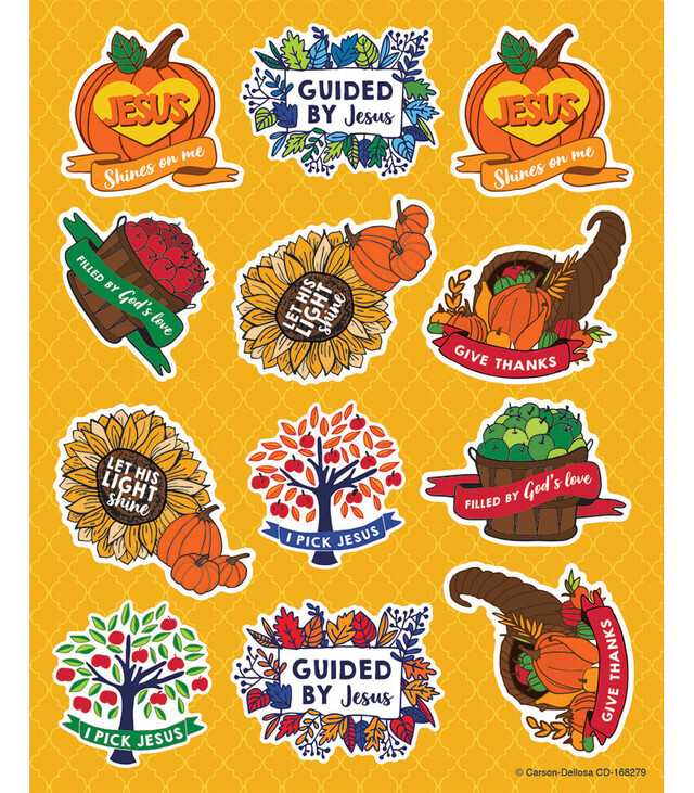 Stickers-Fall Faith Shape (Pack Of 72)