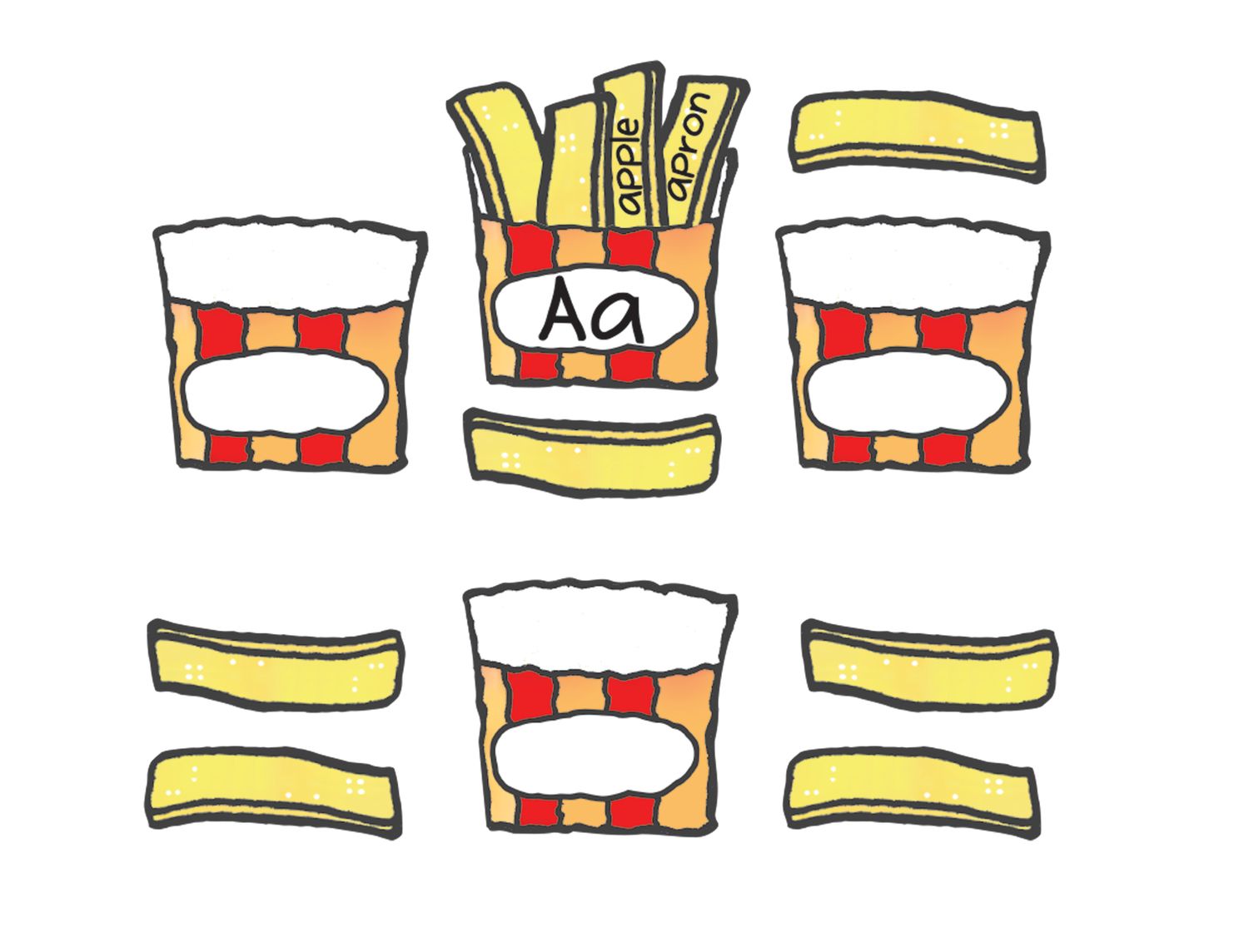 FRENCH FRY MINI BULLETIN BOARD SET