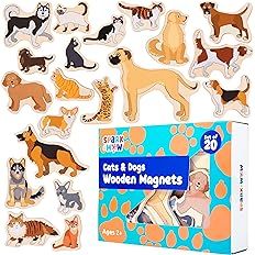WOODEN MAGNETS- CATS AND DOGS