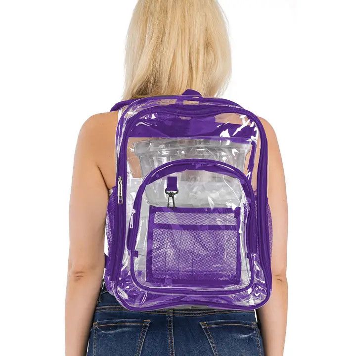 EXTRA LARGE TRANSPARENT CLEAR BACKPACK VARIETY OF COLOR