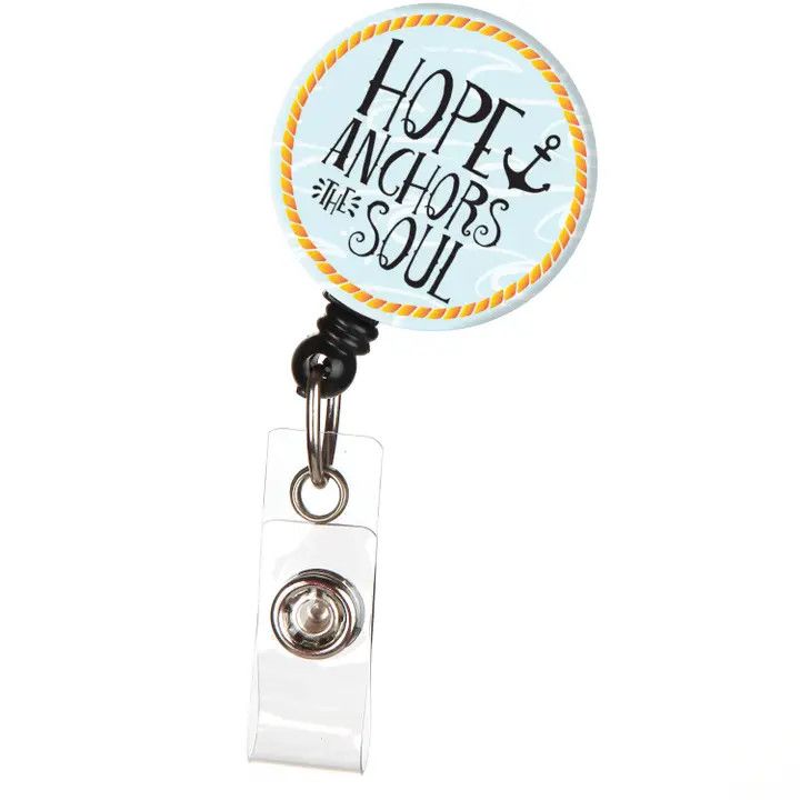 HOPE ANCHORS THE SOUL RETRACTABLE BADGE REEL