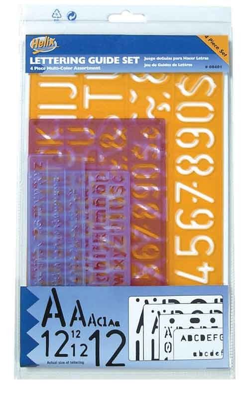 LETTERING GUIDE SET MULTI-COLOR