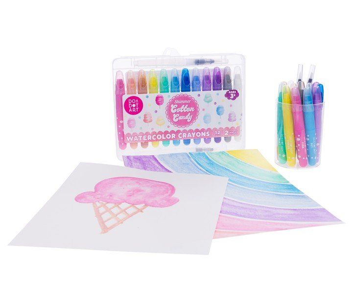 SHIMMER COTTON CANDY WATERCOLOR CRAYONS