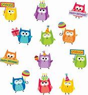 @ HAPPY BIRTHDAY OWLS STICKERS