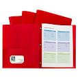 RED POLY PORTFOLIO 3-PRONG 2 POCKETS 10 CT