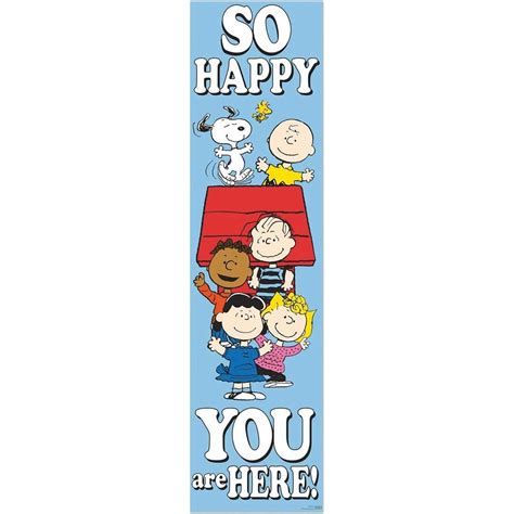 SO HAPPY YOU ARE HERE  PEANUTS BANNER