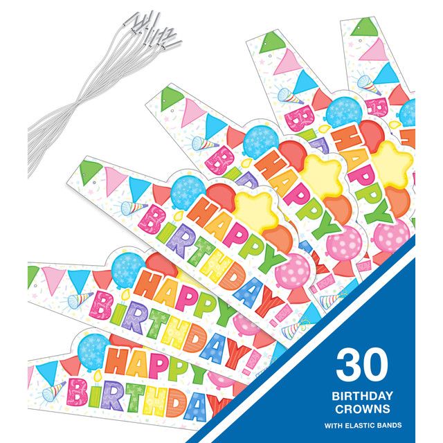 CLASSROOM HAPPY BIRTHDAY CROWNS