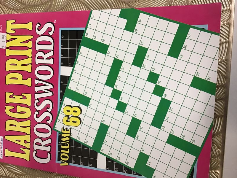 LARGE PRINT CROSSWORDS