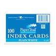 100 INDEX CARDS 4X6 PLAIN WHITE PAPER TRAIL