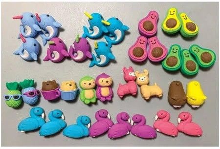 DESK PET ASSORTED ERASERS