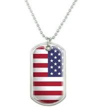 AMERICAN FLAG DOG TAG