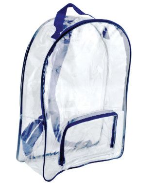 LARGE CLEAR BACKPACK