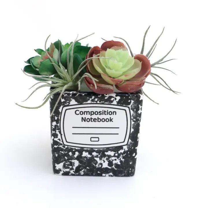 COMPOSITION NOTEBOOK PLANTER OR CANDLE HOLDER