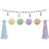 PASTEL POP POM-POMS AND TASSELS GARLAND