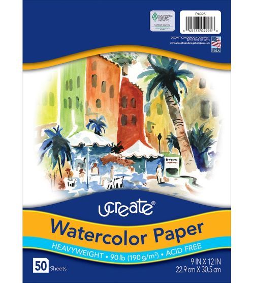 WATERCOLOR PAPER- 50 COUNT