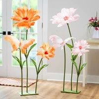 PEONY FLOWERS AND BUTTERFLY PAPER DECOR