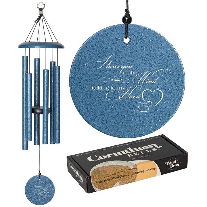 I HEAR YOU IN THE WIND 27 INCH SKY BLUE WIND CHIME