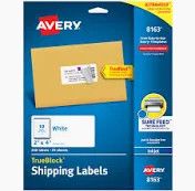 AVERY SHIPPING LABELS  2&quot;X4&quot;