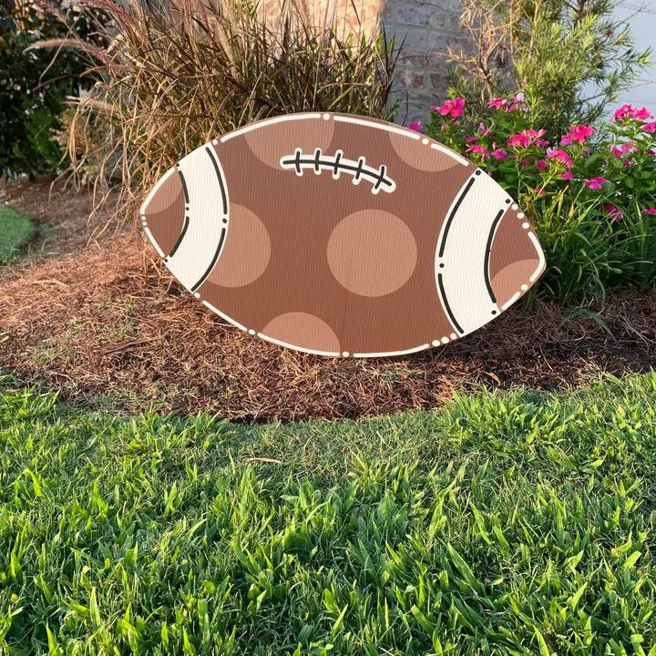 Polkadot Football YARD SIGN