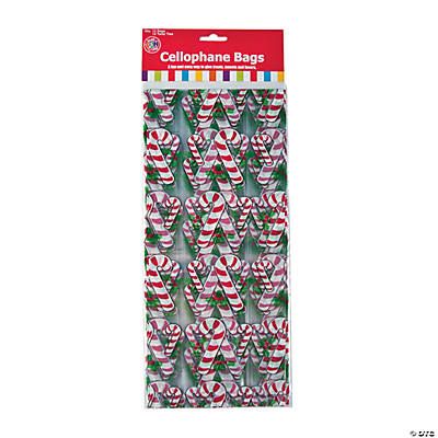 CANDY CANE CELLOPHANE BAGS