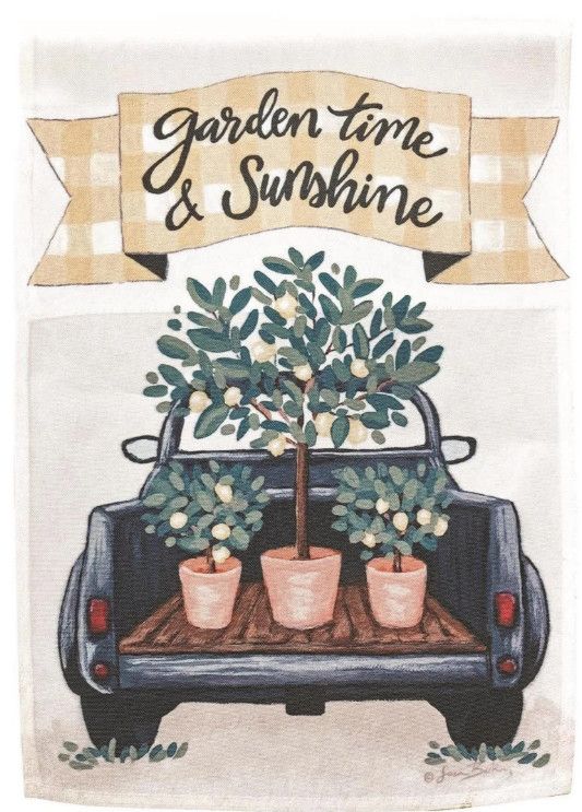 LEMON TREE TRUCK GARDEN FLAG