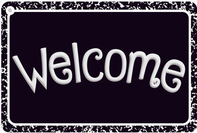 BLACK COMPOSITION WELCOME MAT