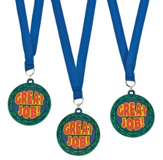 GREAT JOB MEDALS- SET OF 12