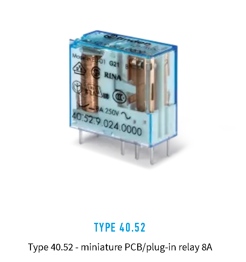 40.52.9.012.0000, Finder, Minirele para circ. impreso de 2p,2t,12vcd