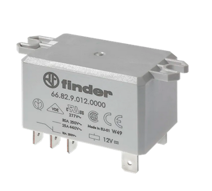 668281200000, Finder, Rele de pot. de 2p,30a, 250-440v,control 120v.