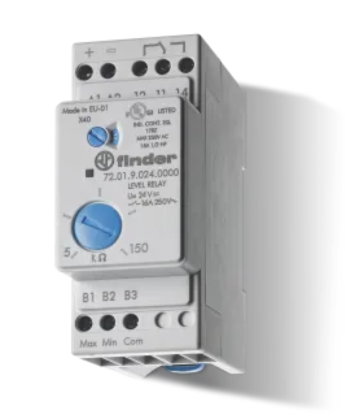 72.01.9.024.0000, Finder, Control de nivel 1cc ( 24 vdc ) 16 amp.