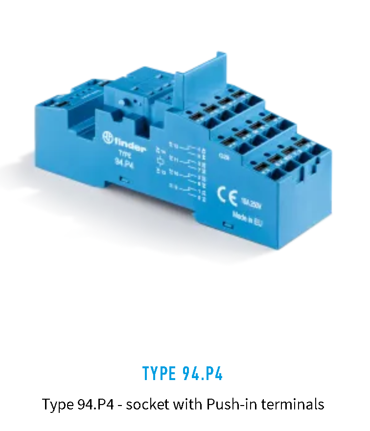 94P4SPA, Finder, 94.p4spa base de conexión rápida serie 55.32 y 55.34