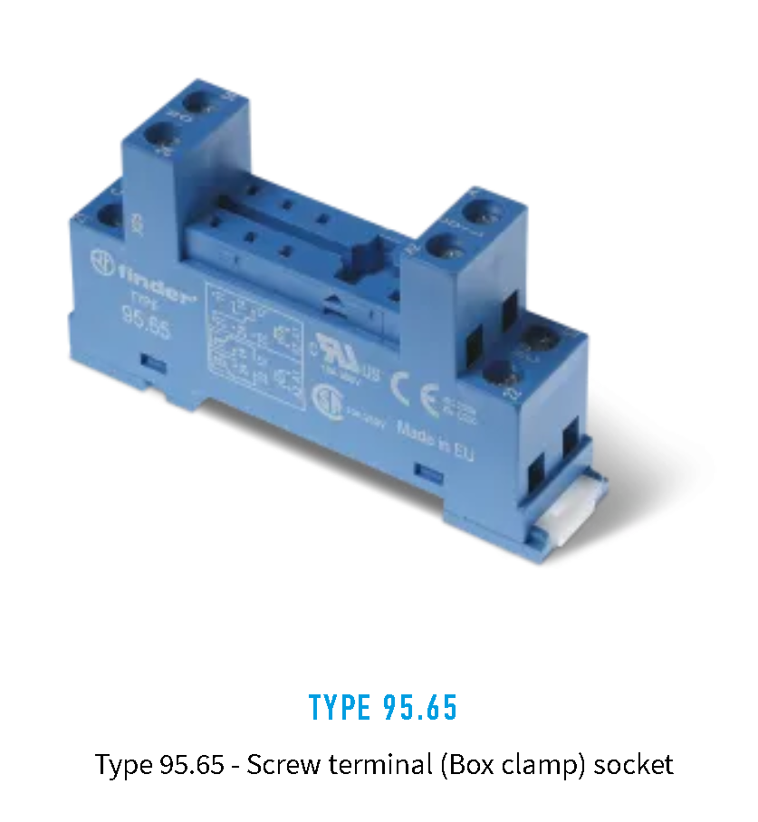9565SMA, Finder, Base para relevador finder (40.51, 40.52, 40.61).