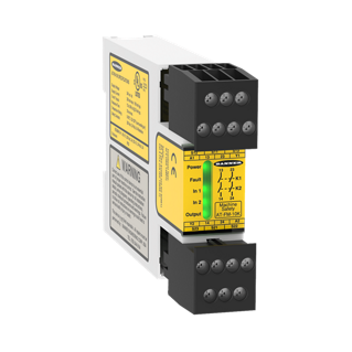 AT-FM-10K, Banner, 60698 relevador de seguridad p/ botones de control a 2 manos,montaje en riel din, led, 24 vac/dc