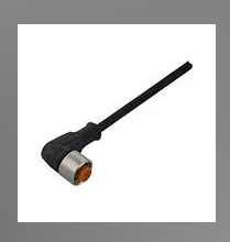 CONB14NF-A5, Carlo Gavazzi, Conector curvo hembra con entrada m12, 4w, c/  5m de extension pvc