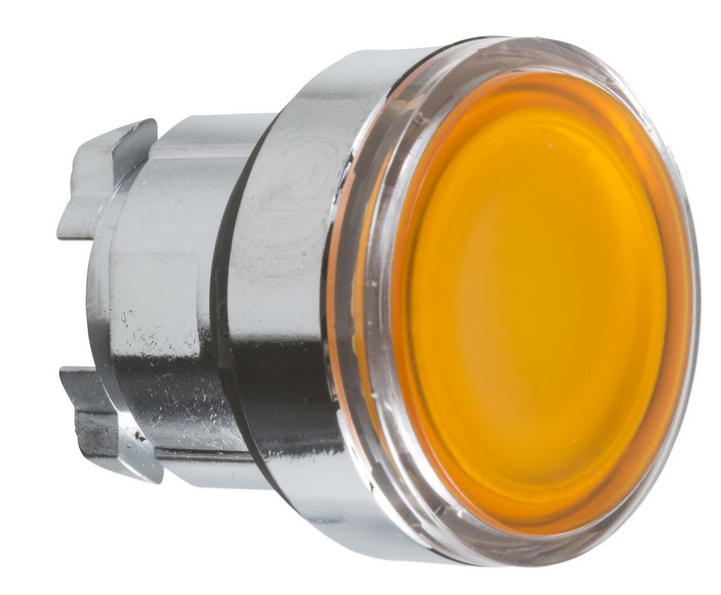 D-ZB4BW353, Wertek, Cabeza p/pulsador ilum rasante amarillo led