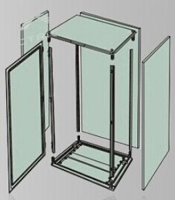 FBD186, Wertek-Boxes, Panel trasero + puerta frontal para ar9 de 1800x600 mm