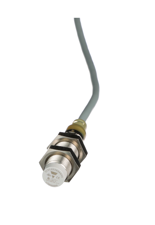 ICB12S30N08NO, Carlo Gavazzi, Sensor inductivo m12, 10 a 30 vdc, alcance 8mm, npn, no, saliente, con cable.