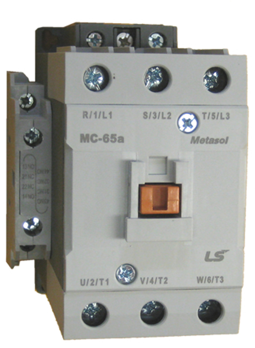 MC-65a/AC240/SCREW/2a2b, LS Electric, Mc-65a contactor metasol 3p 65a 2a2b 240vac/60hz a tornillo (terminal)