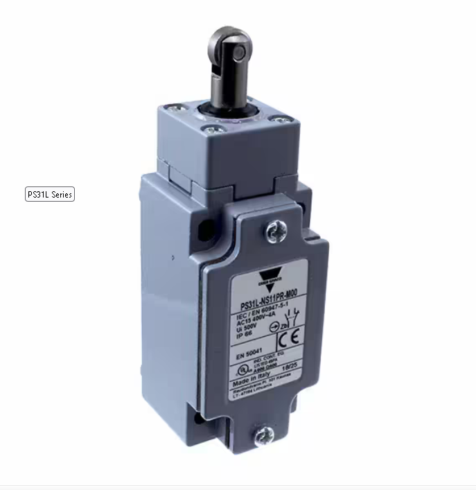 PS31L-NS11PR-M00, Carlo Gavazzi, Interruptor de limite 1no+1nc snap mtl rlr plngr. (e40000bm)