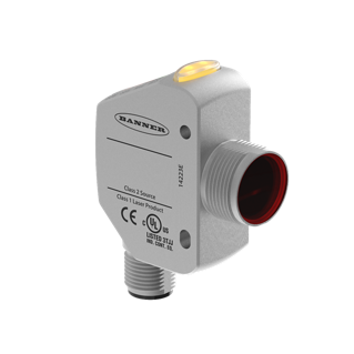 Q4XTBLAF300-Q8, Banner, 94118 q4x series. sensor laser campo ajustable. rango:300mm. 10-30vdc. salida:1npn/1pnp. qd-5pin.