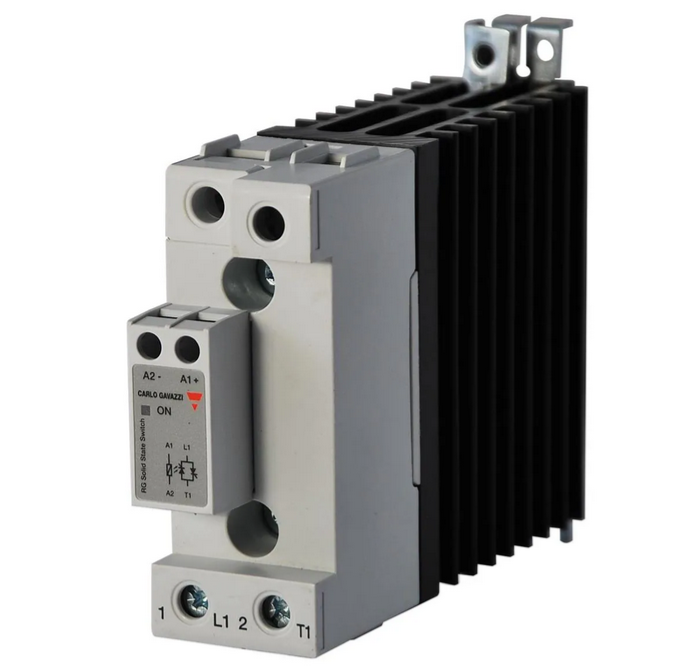 RGH1A60D41KGU, Carlo Gavazzi, Relevador de estado solido 45a 600v  4-32vdc con disipador (rj1a60d45u)