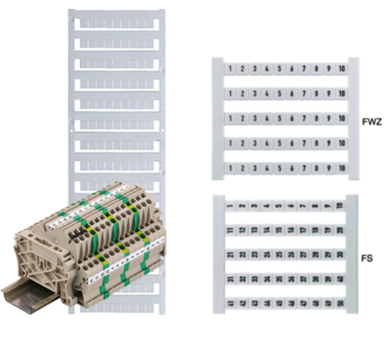 W_0522761042, Weidmuller, Etiqueta p/clema 50 pza dek 5 fw v horizontal