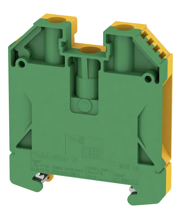 W_1010400000, Weidmuller, Clema de tierra wpe 16 (para cal. 18 al 4)