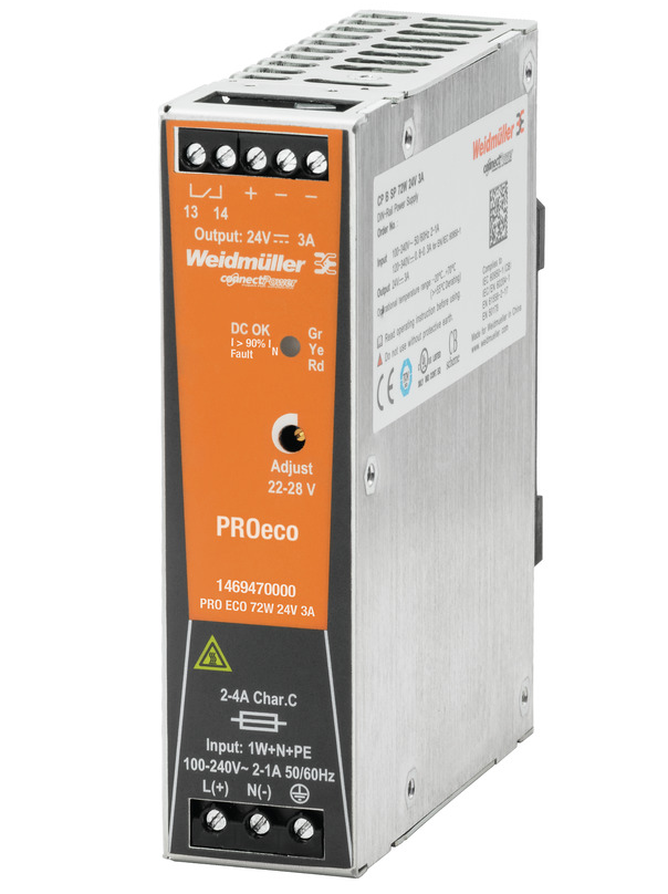 W_1469470000, Weidmuller, Fuente de alimentacion pro eco 72w 24v 3a