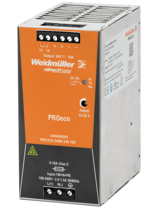 W_1469490000, Weidmuller, Fuente de alimentacion pro eco 240w 24v 10a