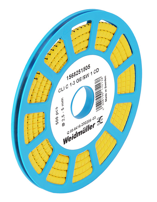 W_1568241659, Weidmuller, Marcacable rl 500pz 16-22 awg cli c 02-3 ge/sw l cd