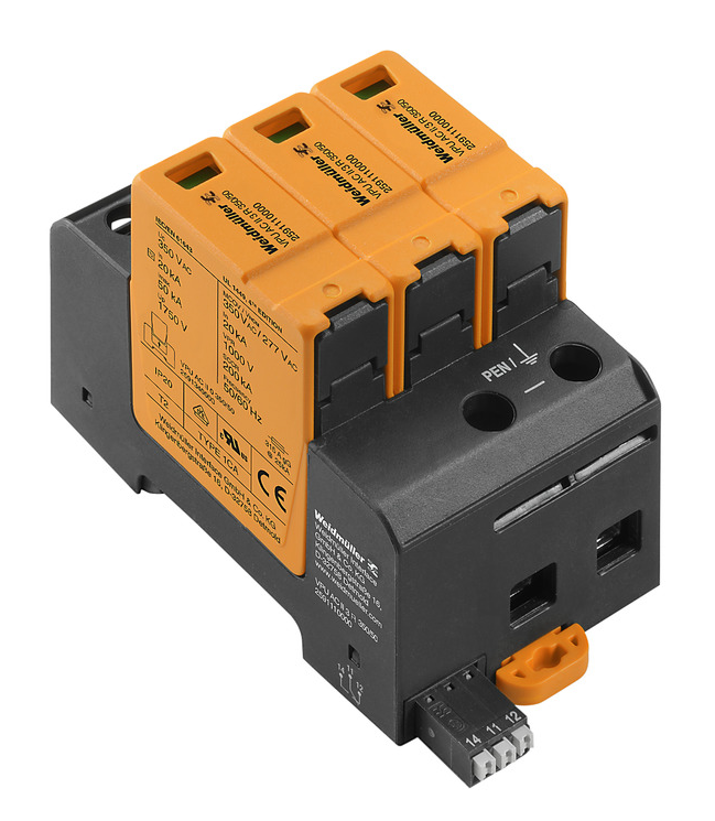 W_2591110000, Weidmuller, Supresor de picos vpu ac ii 3 r 350/50 (480v).
