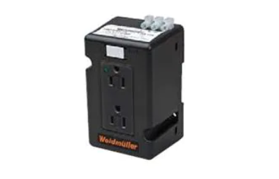 W_6720005421, Weidmuller, Tomacorriente doble drac dp 15, p/ montaje en riel.