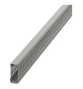 T-551012, Klemsan, 5552560 canaleta ranurada, paso 4mm, tapa incluida, tamaño 25x60, gris (e74)